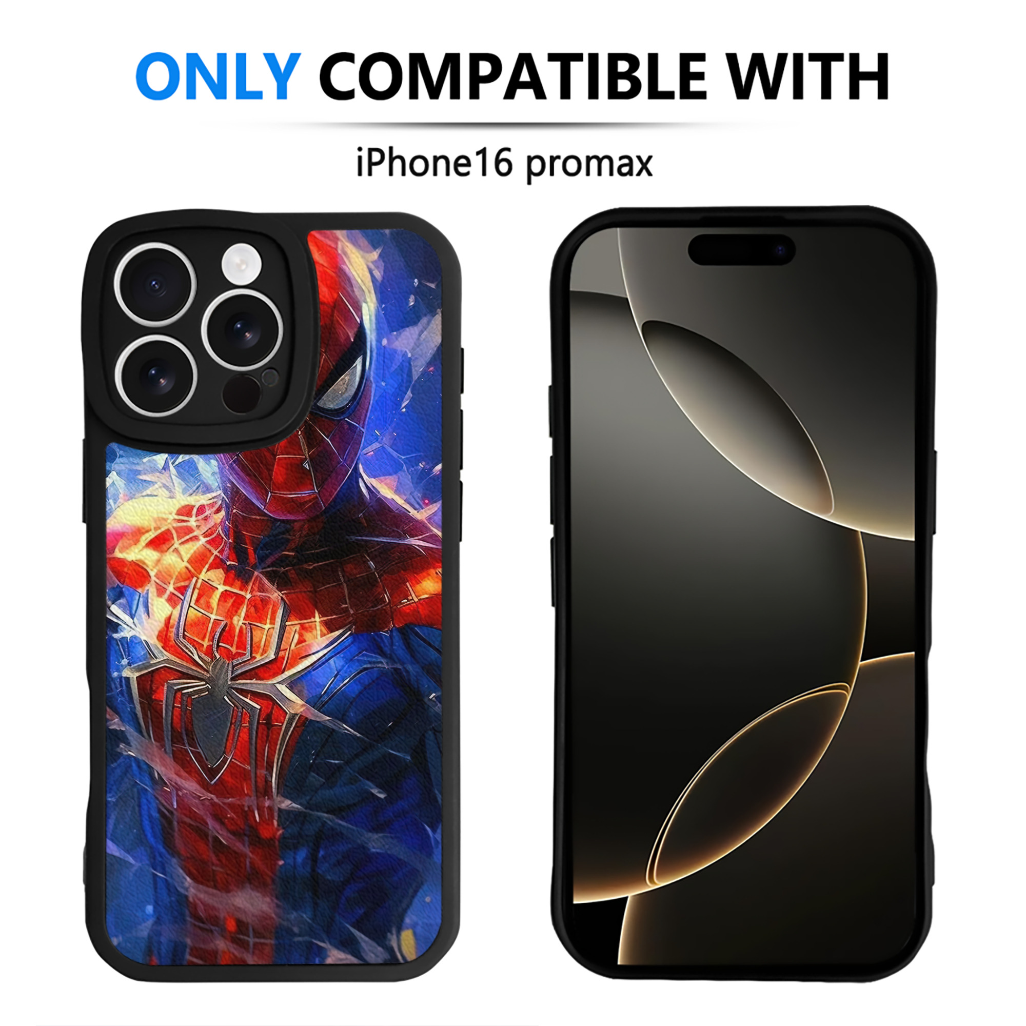 Spider Man スパイダーマン 【iPhone 16シリーズ対応】シリコンスマホケース（レザー調） 材質：シリコン